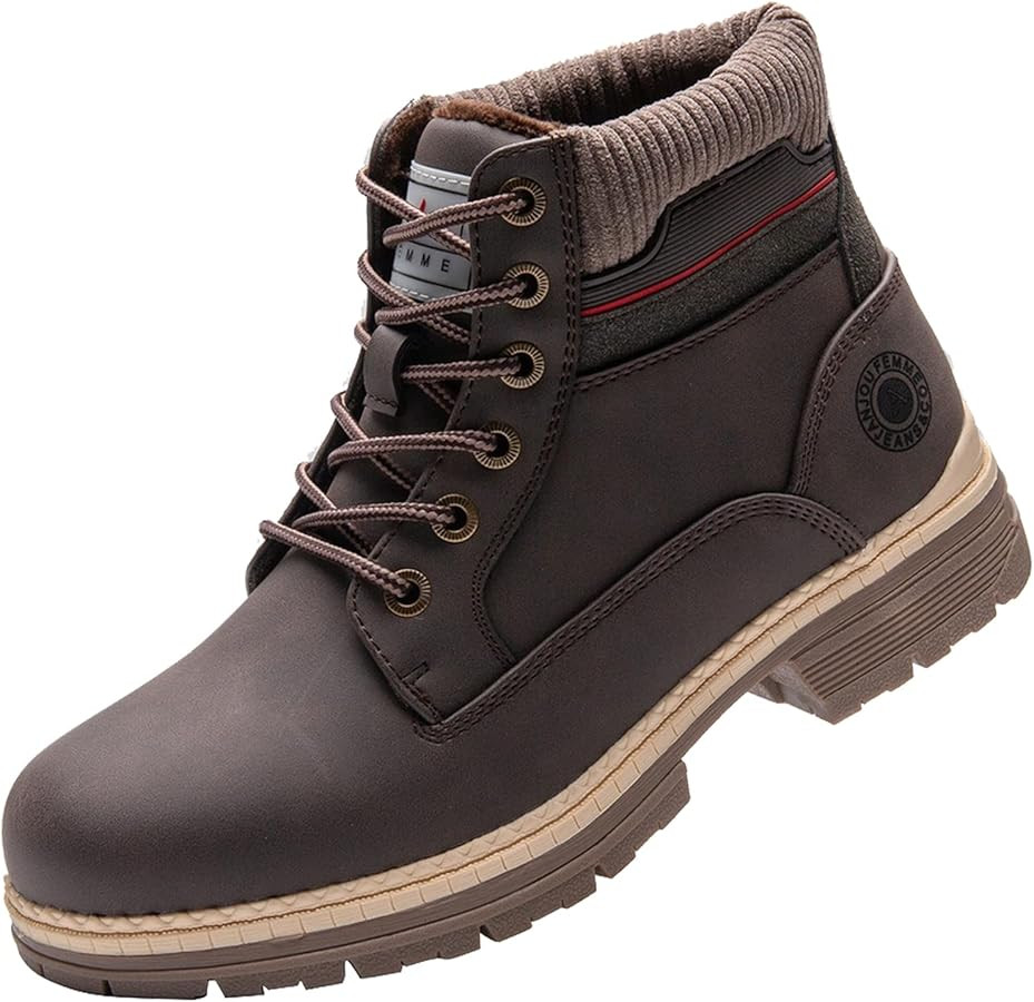 ANJOUFEMME Work Hiking Boots for Women Waterproof - Womens Outdoor Ankle Boots Lightweight Snow W... | Amazon (US)