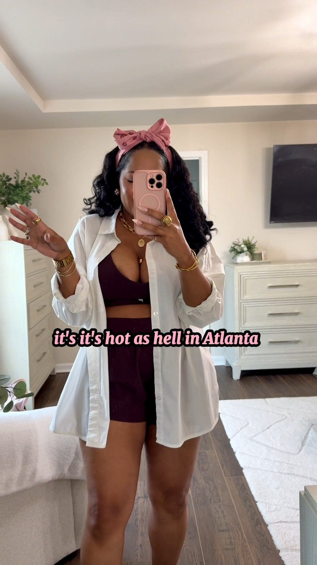 OOTD @Fabletics @Nike US running errands trying to stay cool. Bag @beistravel scarf @hudabeauty. 
The white shirt is sold out tagged similar options. 

Jewelry is Mack & Myyles on IG use code DIVA if you shop😘

#LTKdayinmylife #LTKootd #LTKBeauty