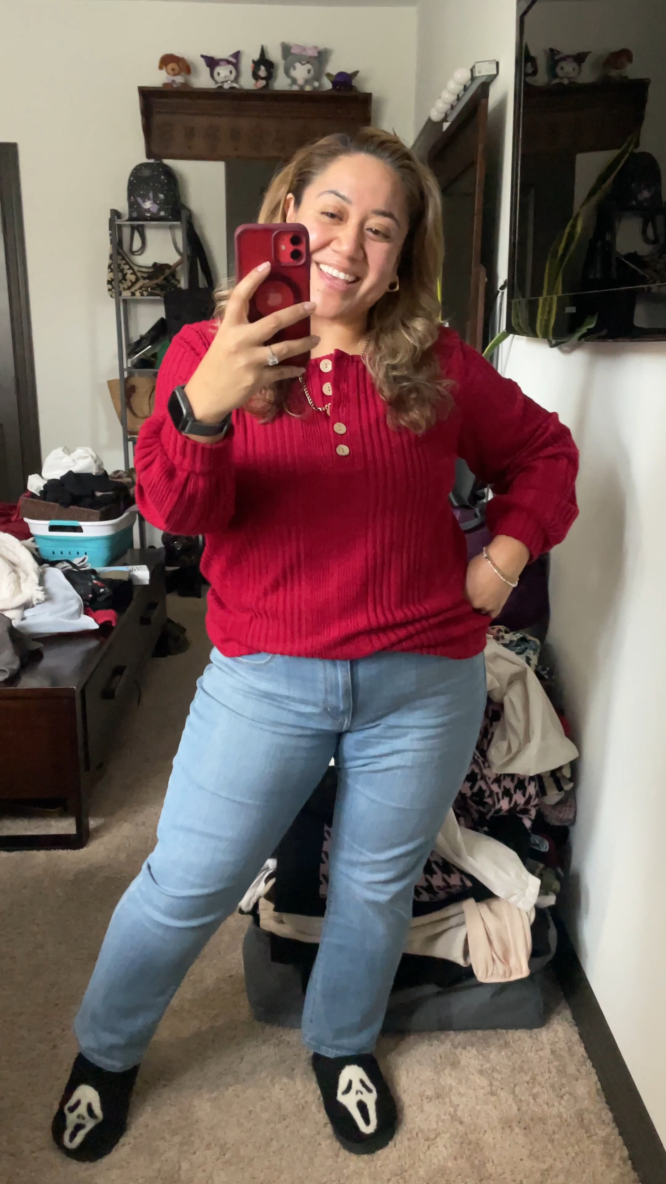 Cozy Amazon find Long Sleeve Shirts for Women Lightweight Henley Sweater Fashion Casual Crewneck Tunic Tops comes in 6 colors. Wine is on sale now.

Paired with light wash Levis from Macy’s perfect for petite women.

I have my holiday slippers on the way yet these ghost slippers from amazon are still my favs. 

Two collapsing laundry baskets from Amazon. 

#LTKStyleTip #LTKSaleAlert #LTKCyberWeek