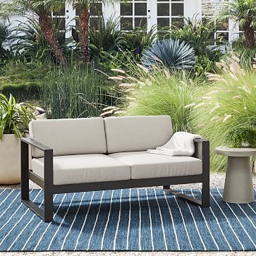 Portside Aluminum Outdoor Loveseat | West Elm (US)