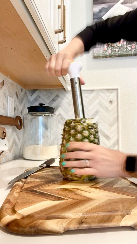 Do you love pineapple but hate cutting it? I always feel like I waste so much of the pineapple trying to cut off the shell.

This handy tool makes cutting your pineapple SO fast and cuts it into spirals! 

This tool is SO cool! 

#LTKhome #LTKfamily #LTKfindsunder50