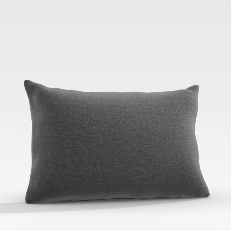 Sunbrella ® Charcoal Outdoor Lumbar Pillow | Crate & Barrel