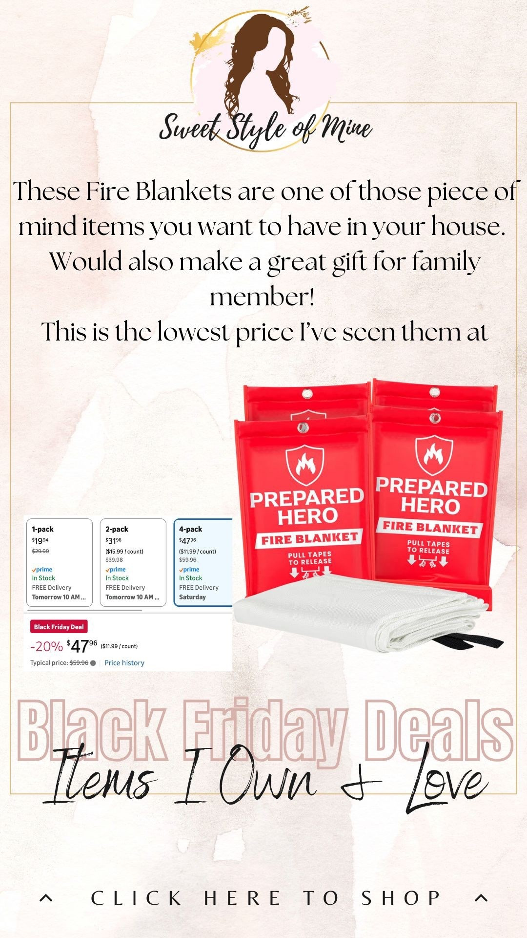 Black Friday deal: Fire Blanket 🎄❤️
Everyone should have one of these and this is the lowest price I’ve seen them at!

#LTKGiftGuide #LTKCyberWeek #LTKHoliday