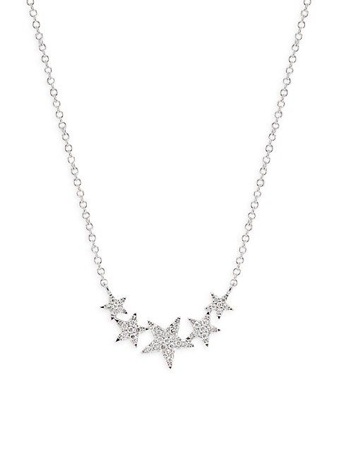 Saks Fifth Avenue 14K White Gold Star 0.11 CT. T.W. Diamond Pendant Necklace on SALE | Saks OFF 5... | Saks Fifth Avenue OFF 5TH