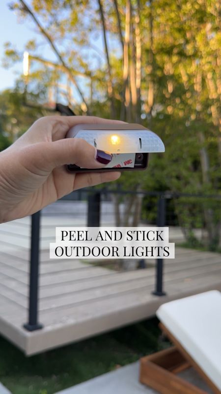 In sale! These outdoor solar lights are amazing. You can peel and stick them on a deck or railing and screw them into a wood fence. Amazon backyard lighting outdoor lighting solar lights 

#LTKHome #LTKSaleAlert #LTKFindsUnder50