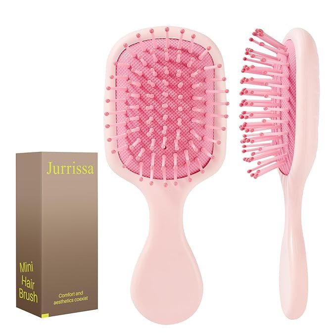 Mini Hair Bursh for Women and Girls, Protable Travel Size Hair Brush for Pockets Purses, Mini Det... | Amazon (US)