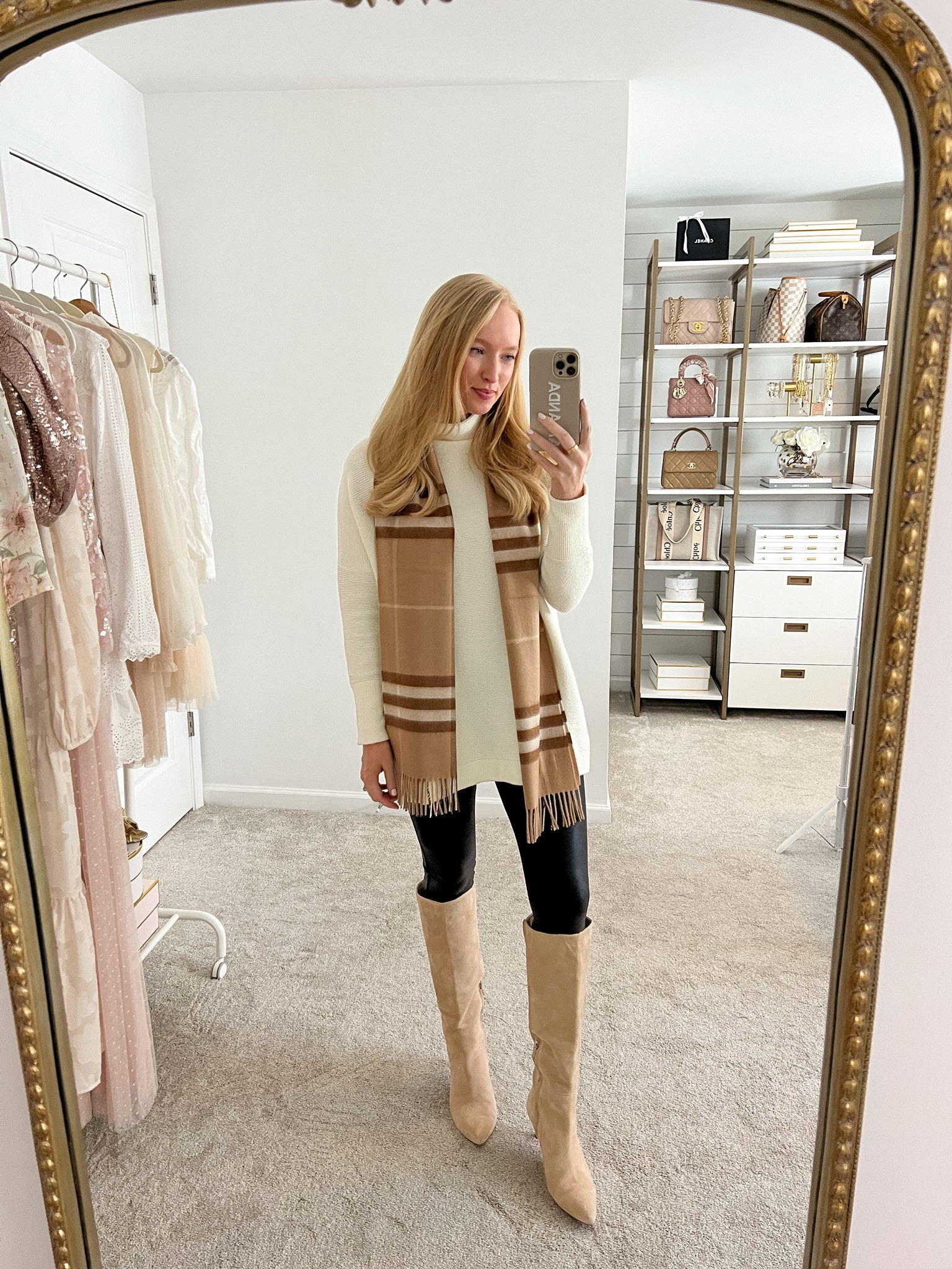 Neutral and cozy outfit for the fall. Loving this top from Amazon to pair with Spanx leggings  

#LTKSeasonal #LTKstyletip #LTKunder100