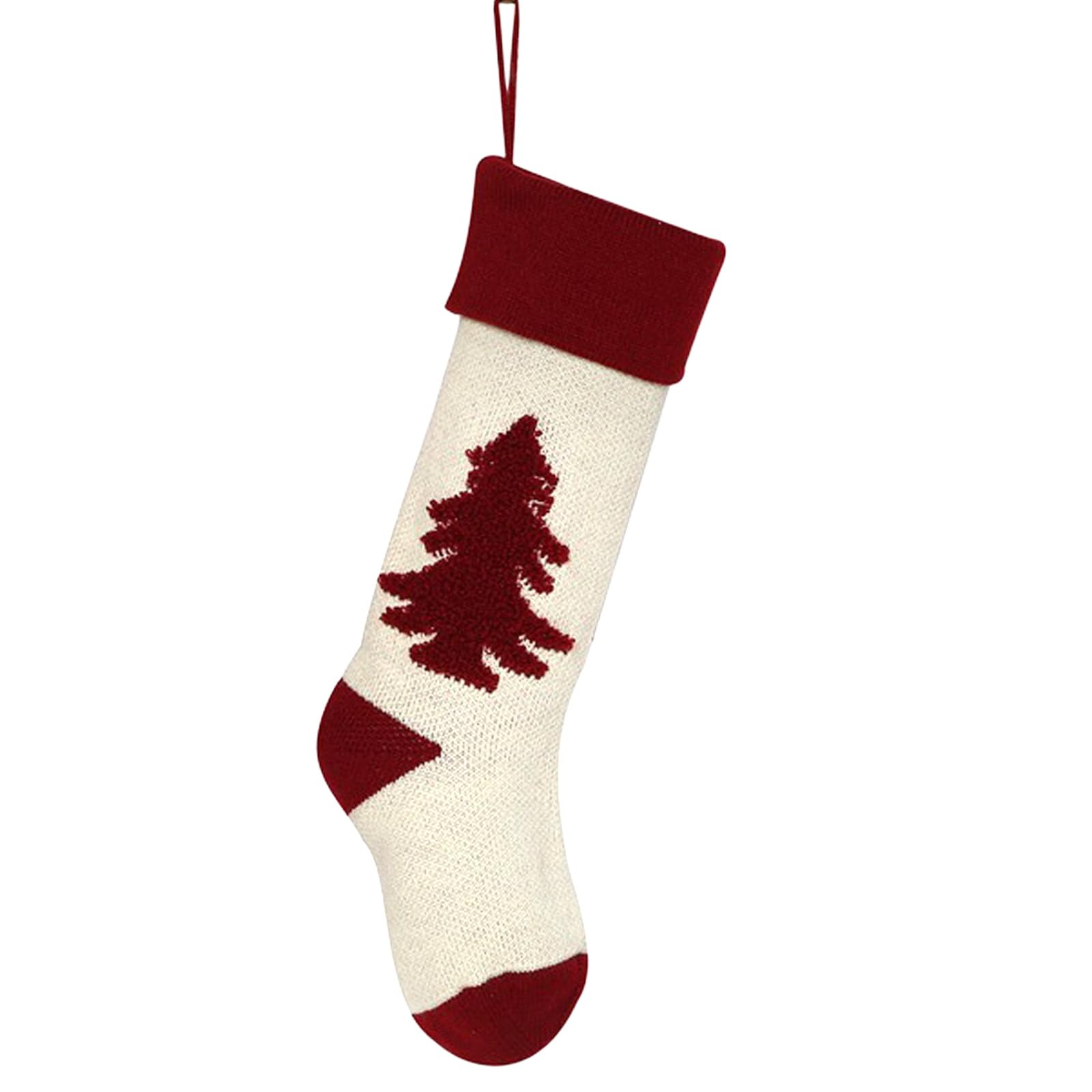 Christmas Stockings Hanging Ornaments Xmas Tree Knitted Socks for Fireplace, Winter White Hanging... | Amazon (US)