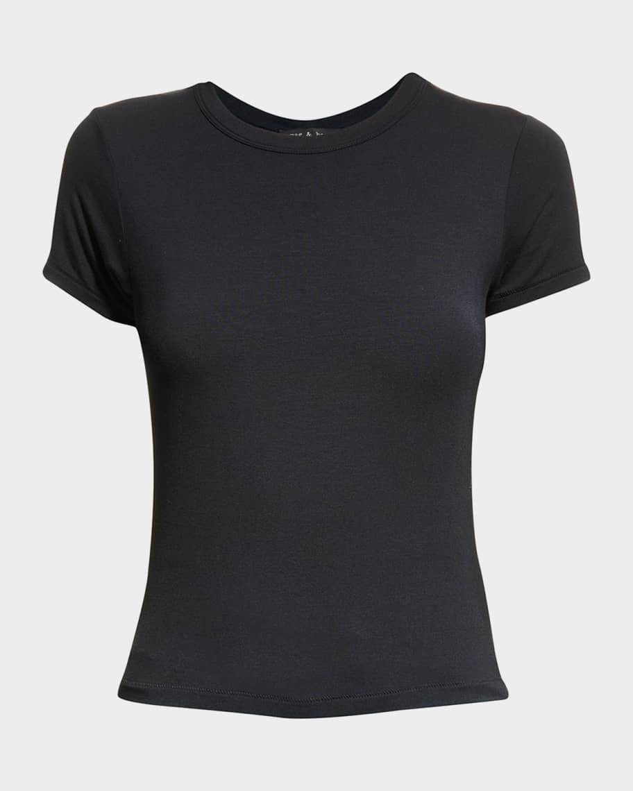 Rag & Bone Luca Slim Short-Sleeve Baby Tee | Neiman Marcus