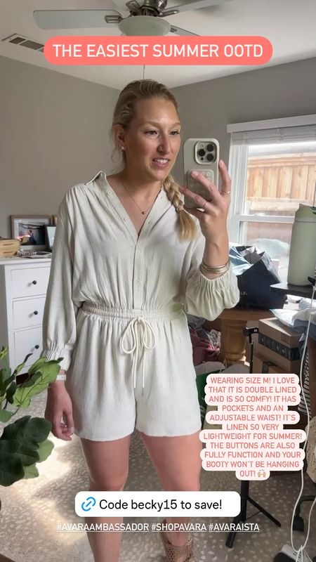 Easy cute + comfy vacation outfit alert! ✨

This one and done romper is must pack vacation outfit! 🙌🏼 I grabbed mine in a size medium. It’s super soft and lightweight. It’s double lined so it’s not see-through at all and the buttons are functional, which is awesome if you’re a breast-feeding mom! I love the length of the shorts, my booty is definitely not hanging out. Run and grab this one before it sells out!

#LTKFindsUnder100 #LTKSeasonal #LTKTravel