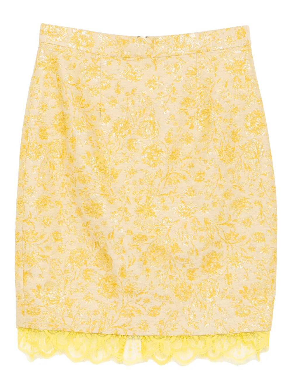 BLAKLACE floral lace skirt - Yellow | Farfetch Global