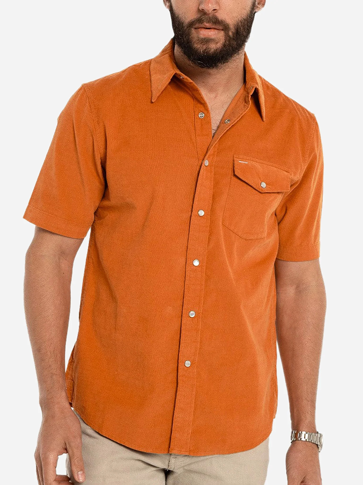 CRIQUET
                      
                     Men's Corduroy Pearl Snap Shirt | Saint Bernard