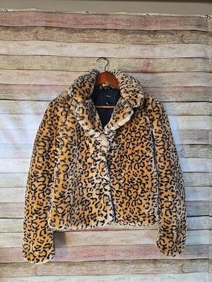 Forever 21 Women's Cheetah Print Faux Fur Jacket Size S | eBay US