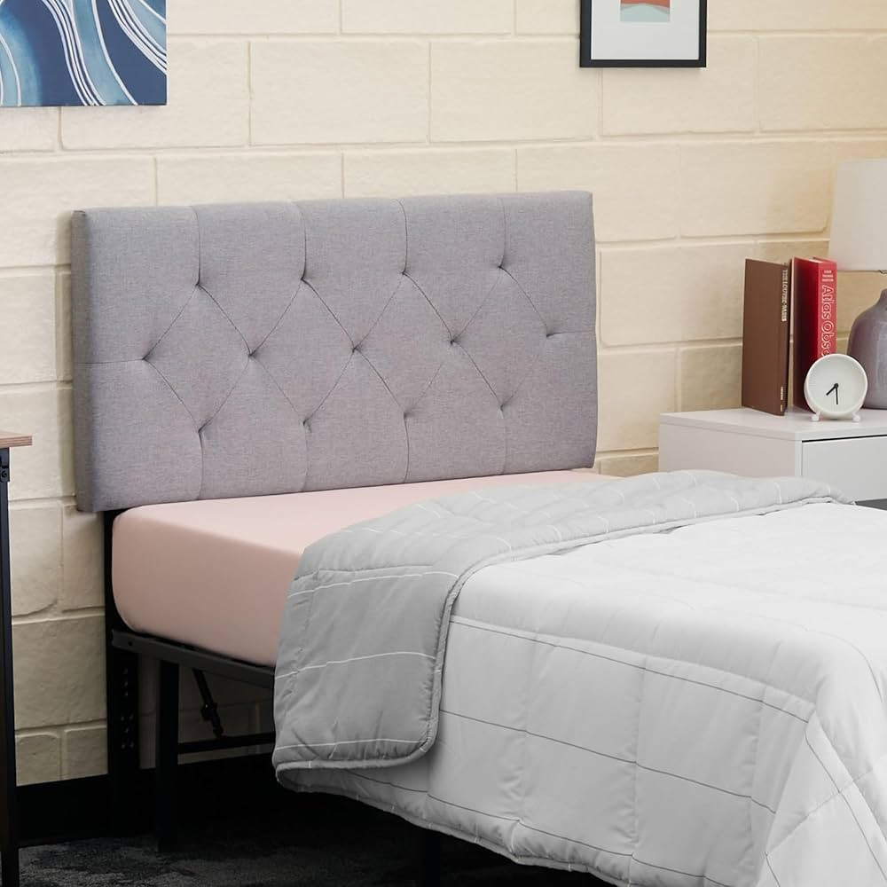 LUCID Mid-Rise Upholstered Headboard - Diamond Tufted - Padded Polyester - Adjustable Height from... | Amazon (US)