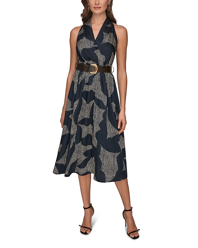 Donna Karan Printed Sleeveless Belted Midi Dress | Bloomingdale's (US)