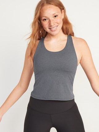 PowerSoft Cropped Shelf-Bra Tank Top for Women | Old Navy (US)