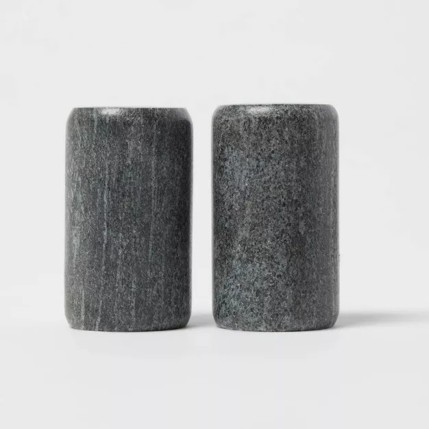 2pc Marble Salt and Pepper Shaker Set Gray - Threshold™ | Target