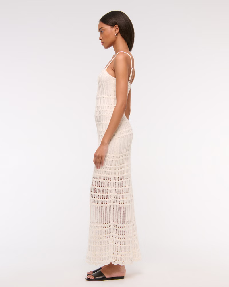 Crochet-Style Maxi Dress | Abercrombie & Fitch (US)