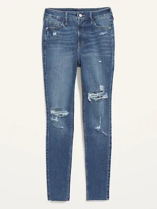 Extra High-Waisted Rockstar 360° Stretch Ripped Super Skinny Jeans for Women | Old Navy (US)