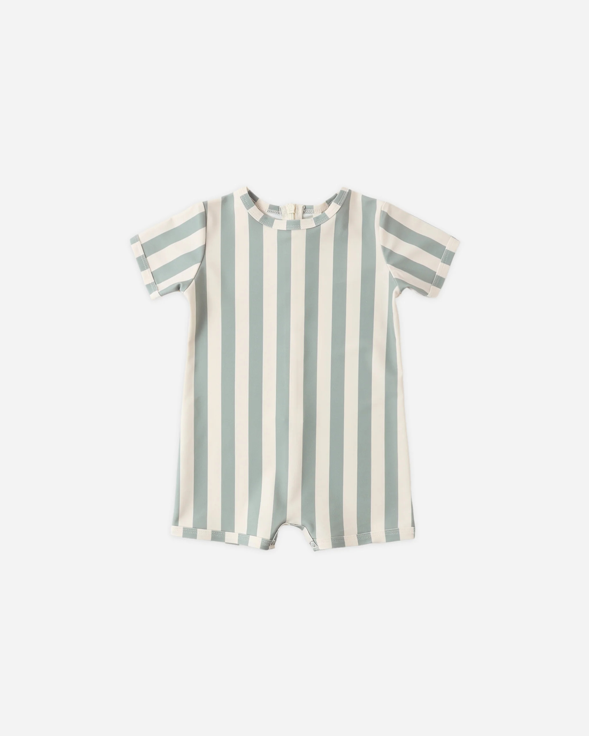 Shorty One-Piece Green Stripe | Rylee + Cru
