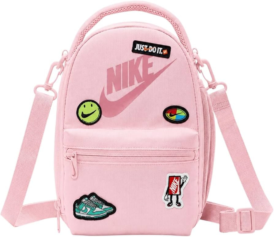 Nike Patch 4L Insulated Lunch Tote, Crossbody Lunch Box Bag with Bottle and Zip Pocket (Soft Pink... | Amazon (US)