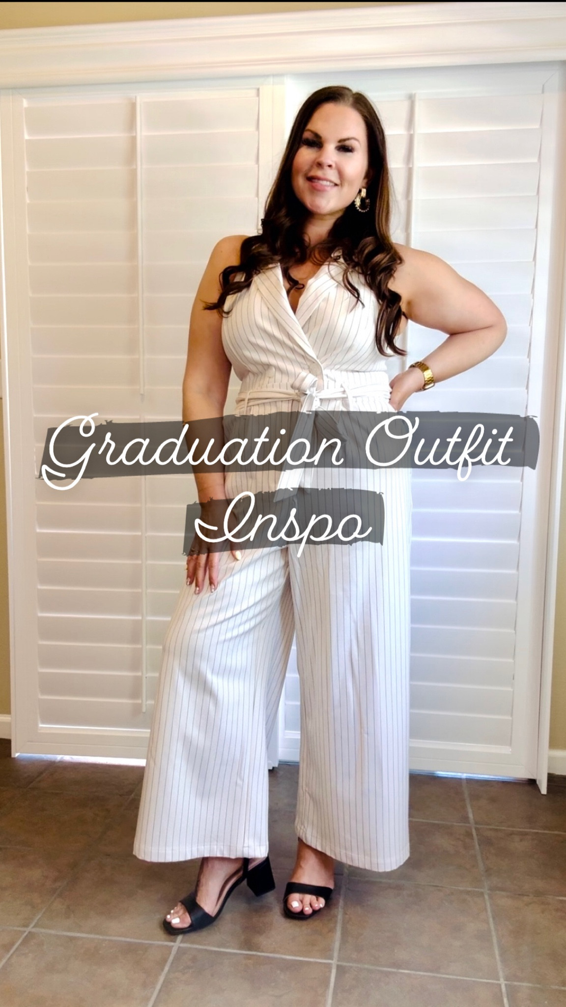 This cute jumpsuit is perfect for graduation season! I’m loving the tailored look. It also comes in black.

I paired this with some comfy memory foam heels (which also come in cream) and faux pearl earrings from #SugarFix. 

This entire look is from @Targett


#LTKStyleTip #LTKMidsize