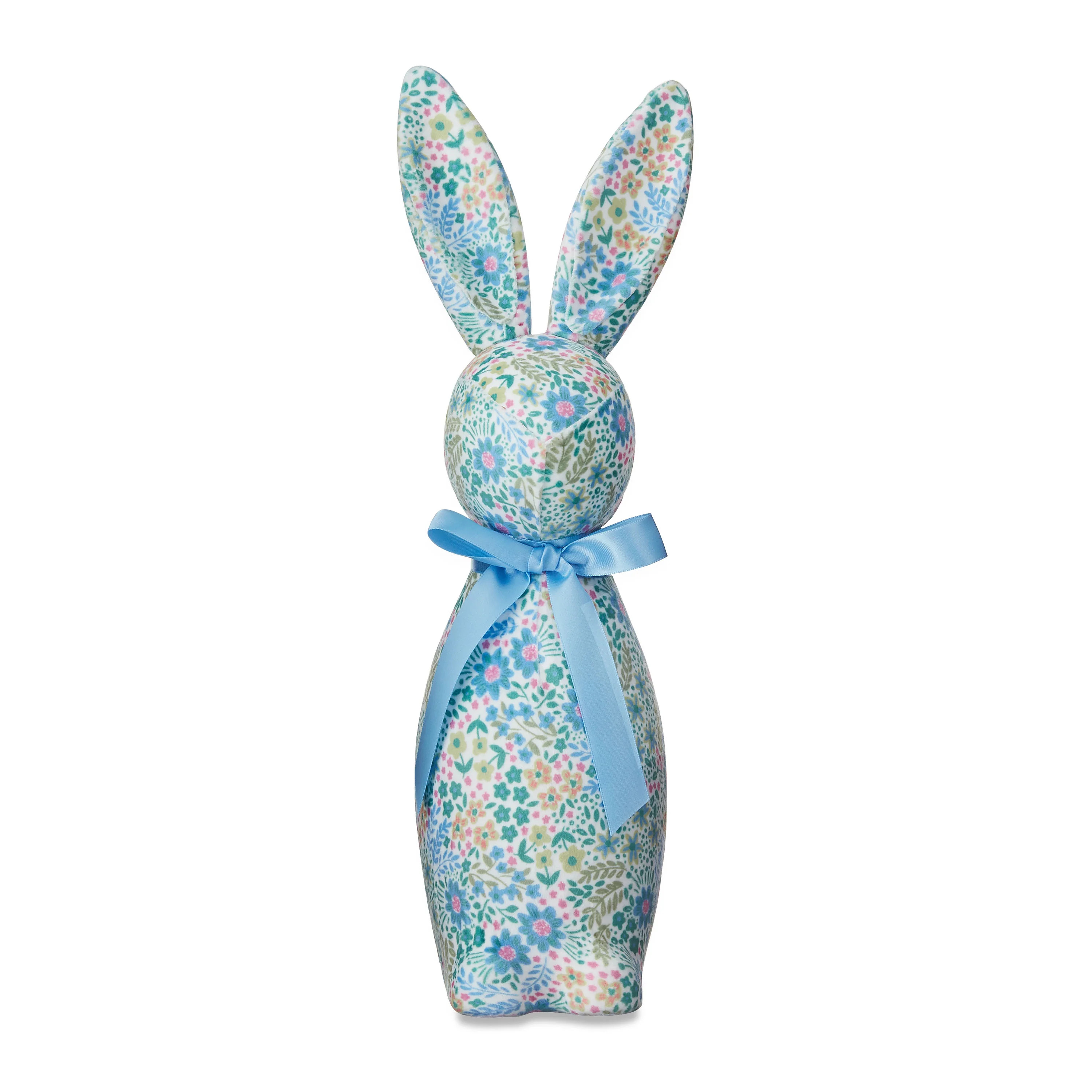 Easter Blue Floral Bunny Decor, 16 in, by Way To Celebrate | Walmart (US)