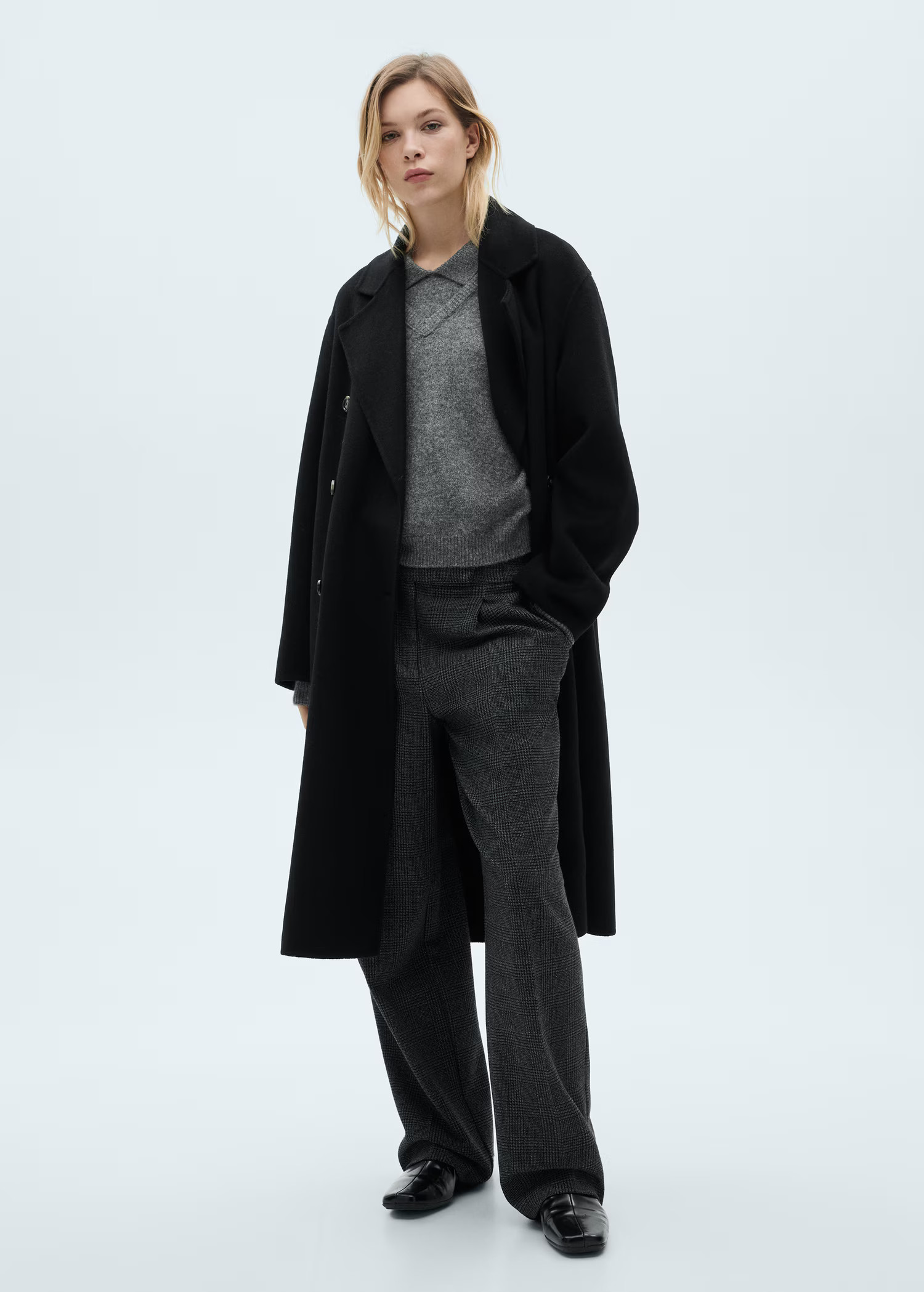 Handmade oversized wool coat - Women | MANGO USA | Mango (US/MX/AU)