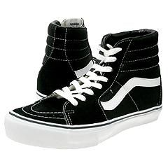 Vans SK8-Hi Core Classics (Black/Black/White) Shoes | Zappos