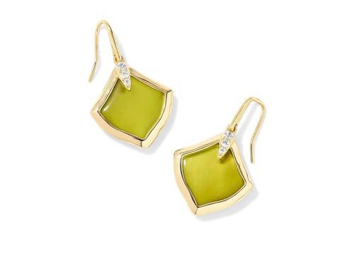Kendra Scott Womens Joelle Drop Earrings Gold Chartreuse Green Mother Of Pearl One Size One Size | Amazon (US)