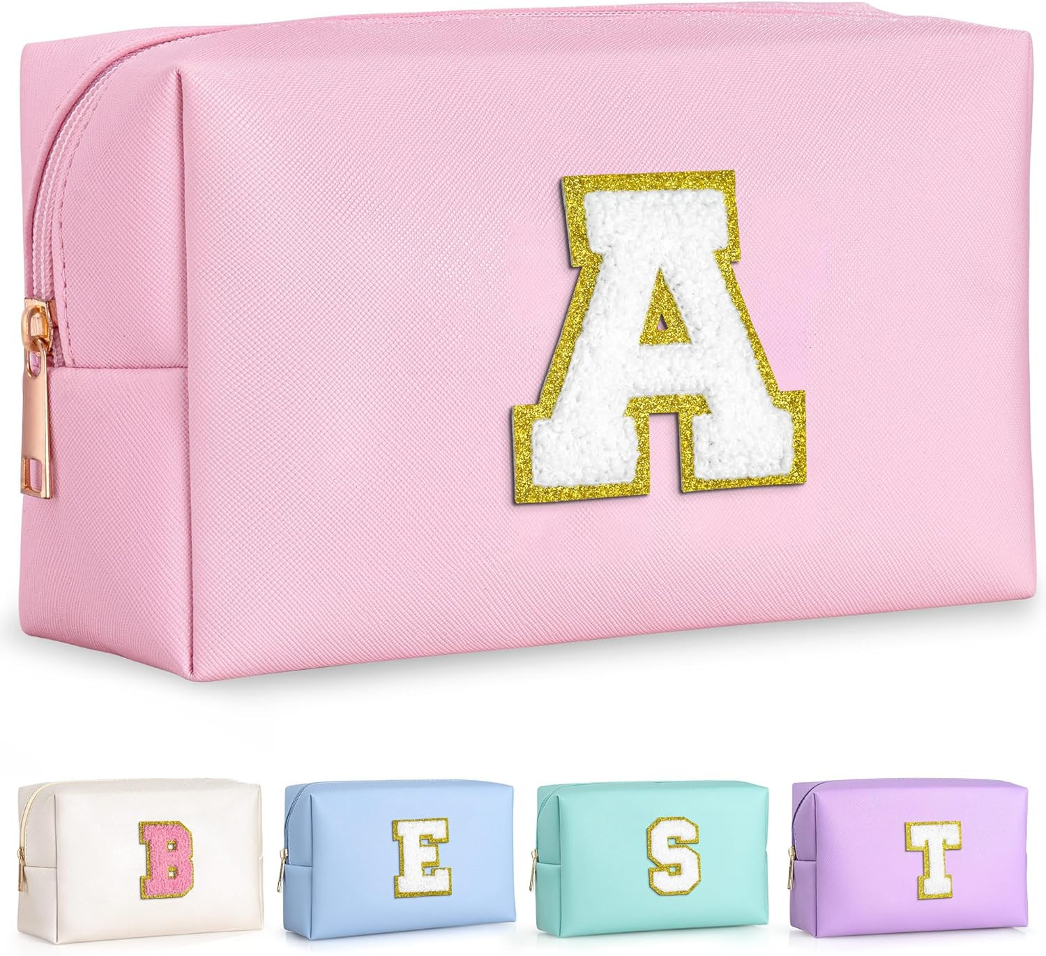 TOPEAST Christmas Gifts - Preppy Makeup Bag, Stocking Stuffers for Girls Women | Personalized Ini... | Amazon (US)