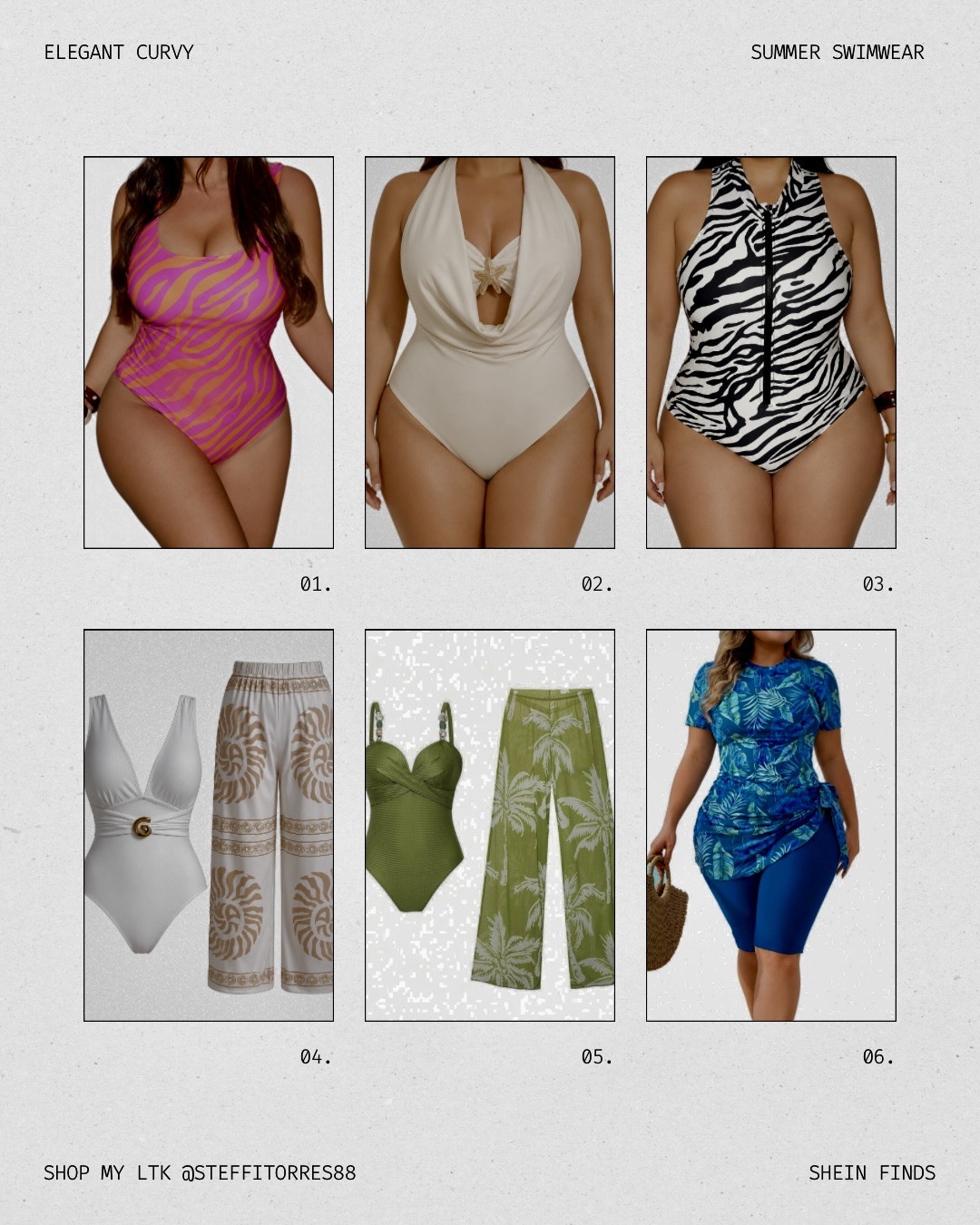 Curated my favorite plus-size swimwear finds from SHEIN for a timeless summer swim capsule. These flattering styles prove that confidence, comfort, and elegance are for every body. Whether you’re planning a beach day, poolside getaway, or vacation, these are the pieces you’ll reach for all season long. ☀️👙✨

#LTKStyle #LTKSwim #SHEIN #PlusSizeFashion #VacationStyle

#LTKPlusSize #LTKmomlife #LTKselfcare