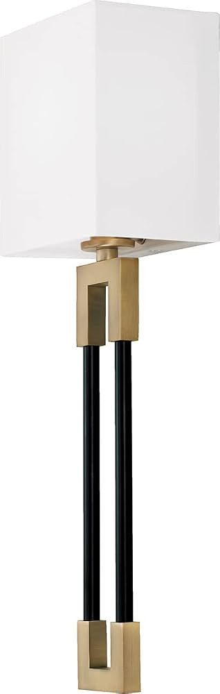 Capital Lighting 644711AB Bleeker Modern Flush Mounted Rectangular White Fabric Wall Sconce, 1-Li... | Amazon (US)