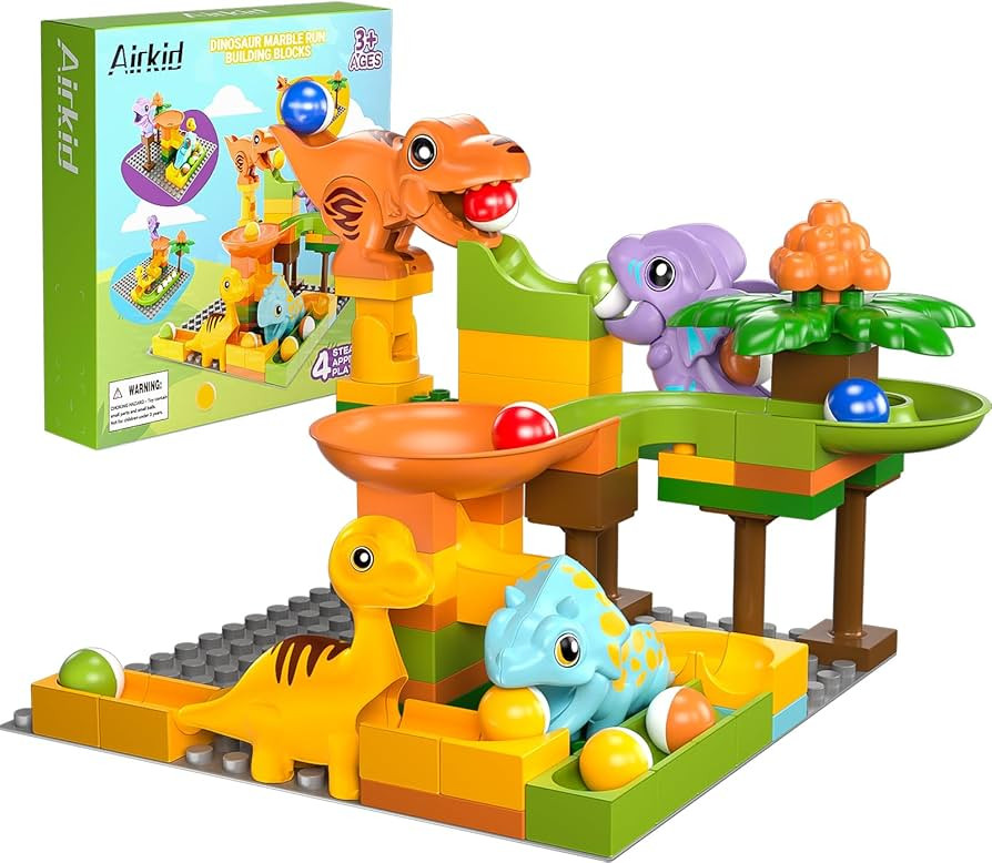 Marble Runs for Kids 4-8,Marble Run for Kids Ages 3-5 with Dinosaur Building Blocks,Marble Maze G... | Amazon (US)