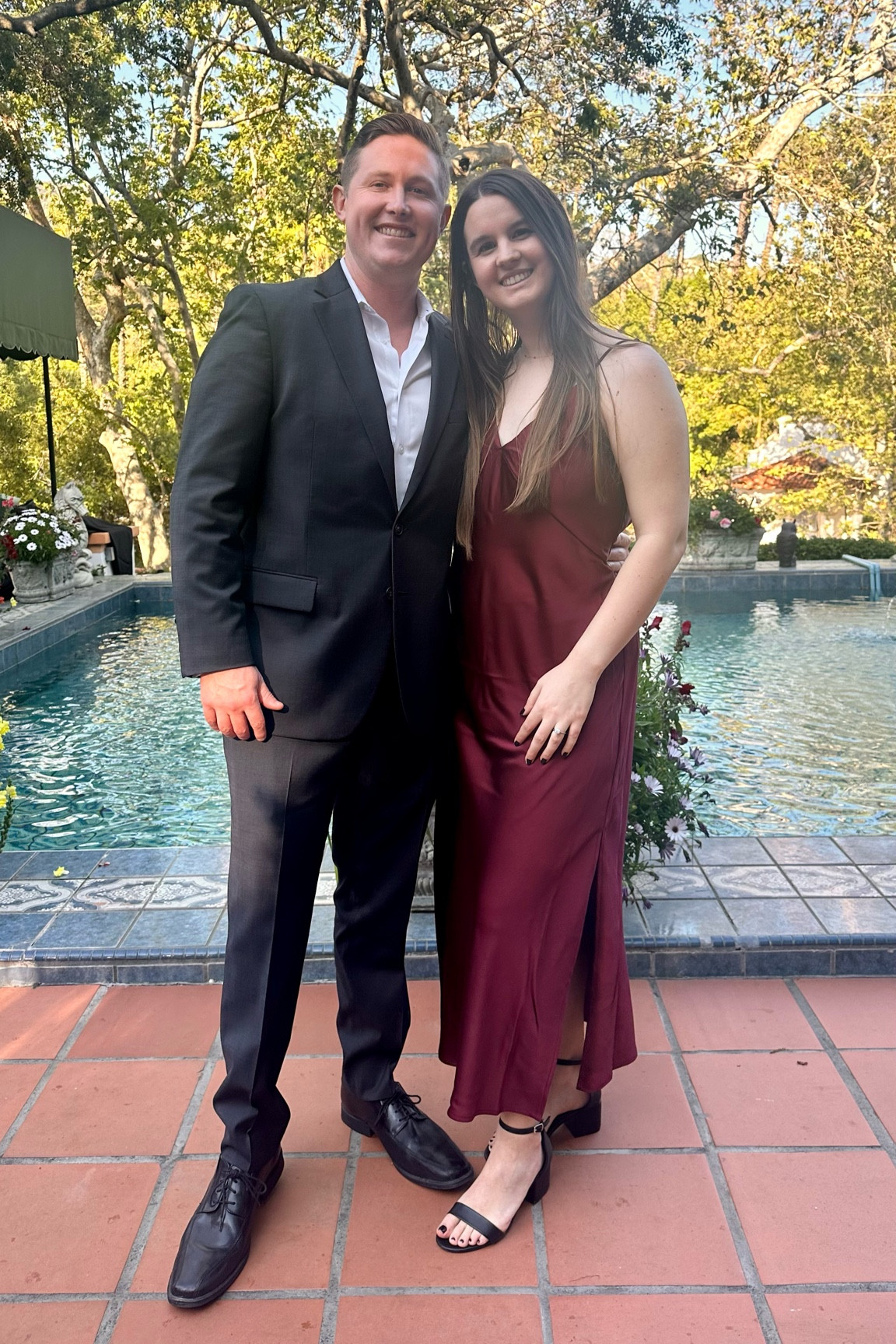 His and hers outdoor wedding guest outfits for a wedding in California. His is a Nordstrom two piece suit and hers is a Target midi slip dress.

#LTKmens #LTKwedding 

#LTKSeasonal