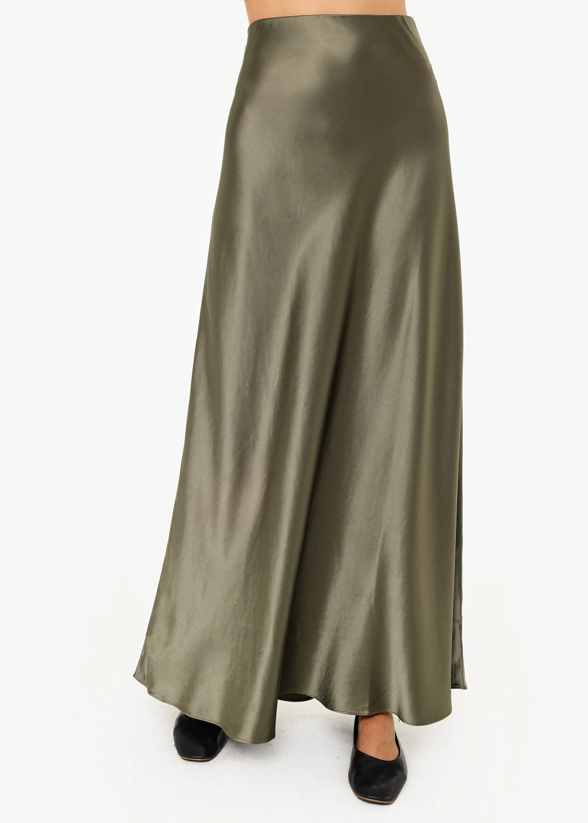 Prue Skirt Basil | CAMI NYC