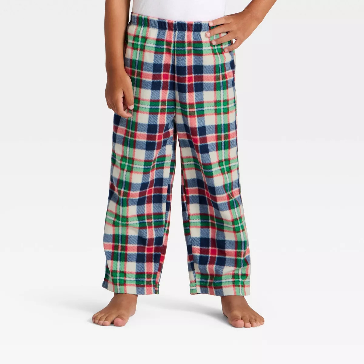 Toddler Plaid Microfleece Holiday Matching Family Pajama Pants - Wondershop™ Cream | Target