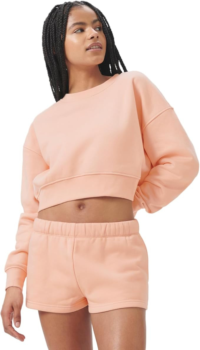 florence by mills Womens Cozy Crush Cropped Sweatshirt | Amazon (US)