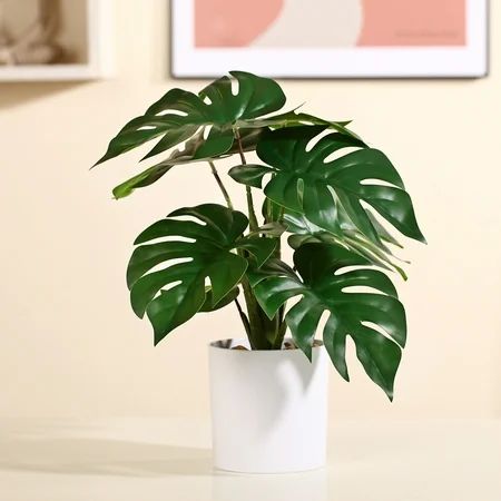 Artificial Monstera Plants Fake Potted Plants Faux Desk Plants for Indoor Decoration Perfect House w | Walmart (US)