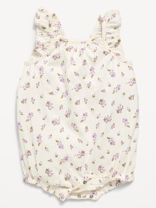 Printed Sleeveless Ruffle-Trim Romper for Baby | Old Navy (US)
