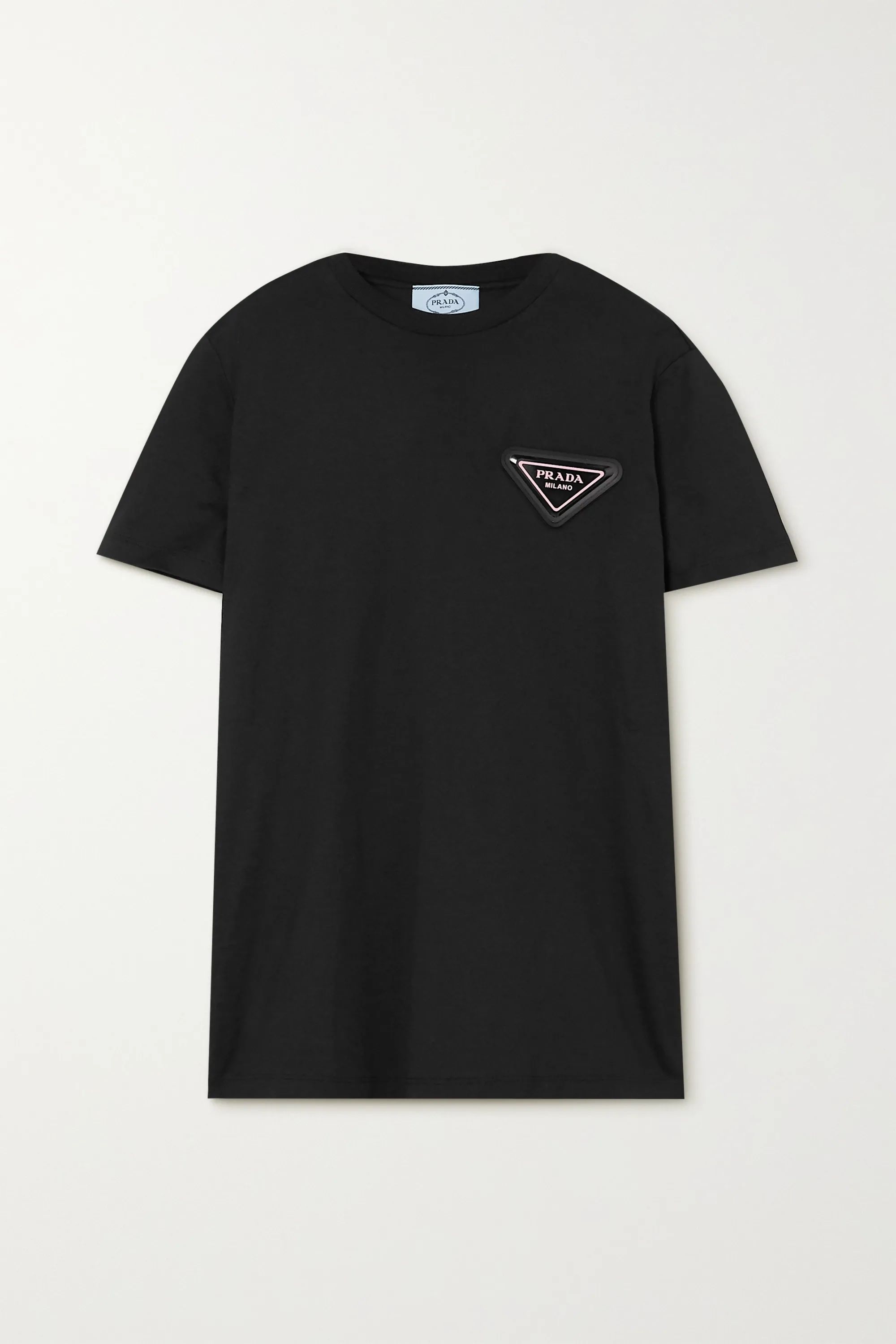 Black Cotton-jersey T-shirt | Prada | NET-A-PORTER | NET-A-PORTER (UK & EU)