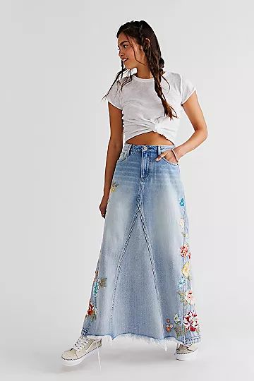Free People x Driftwood Denim Maxi Skirt | Free People (Global - UK&FR Excluded)