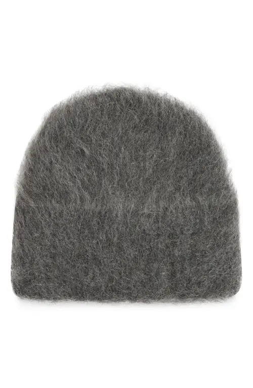 Totême Alpaca Blend Knit Beanie in Dark Grey Melange at Nordstrom | Nordstrom