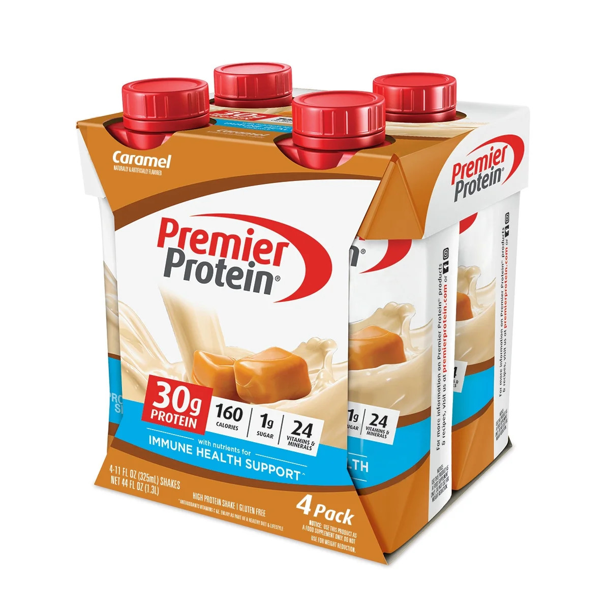 Premier Protein Shake, Caramel, 30g Protein, 11 Fl Oz, 4 Ct | Walmart (US)