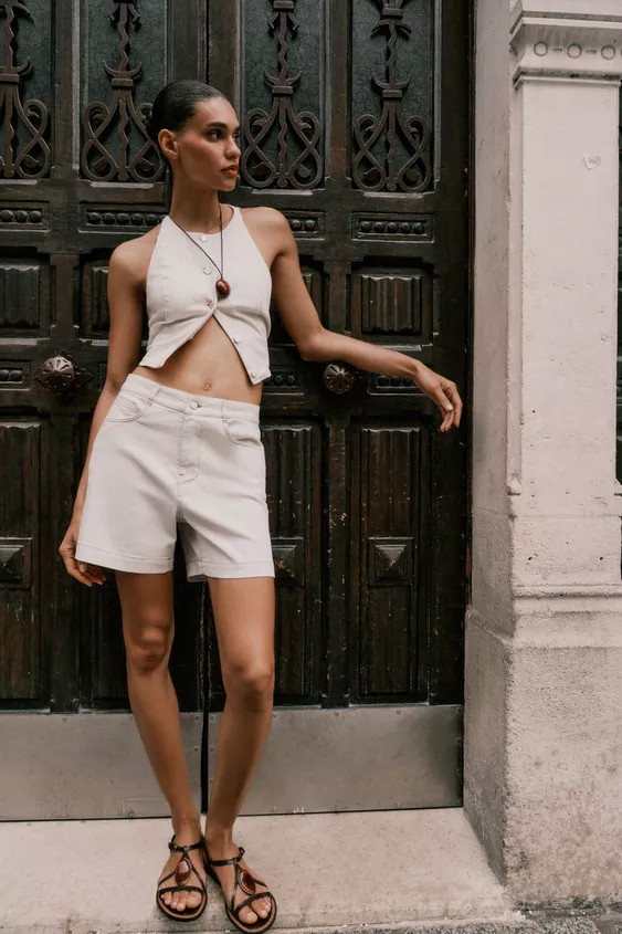 Z1975 DENIM MOM FIT SHORTS | Zara US