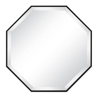 Medium Novelty Black Beveled Glass Contemporary Mirror (24.75 in. H x 24.75 in. W) | The Home Depot