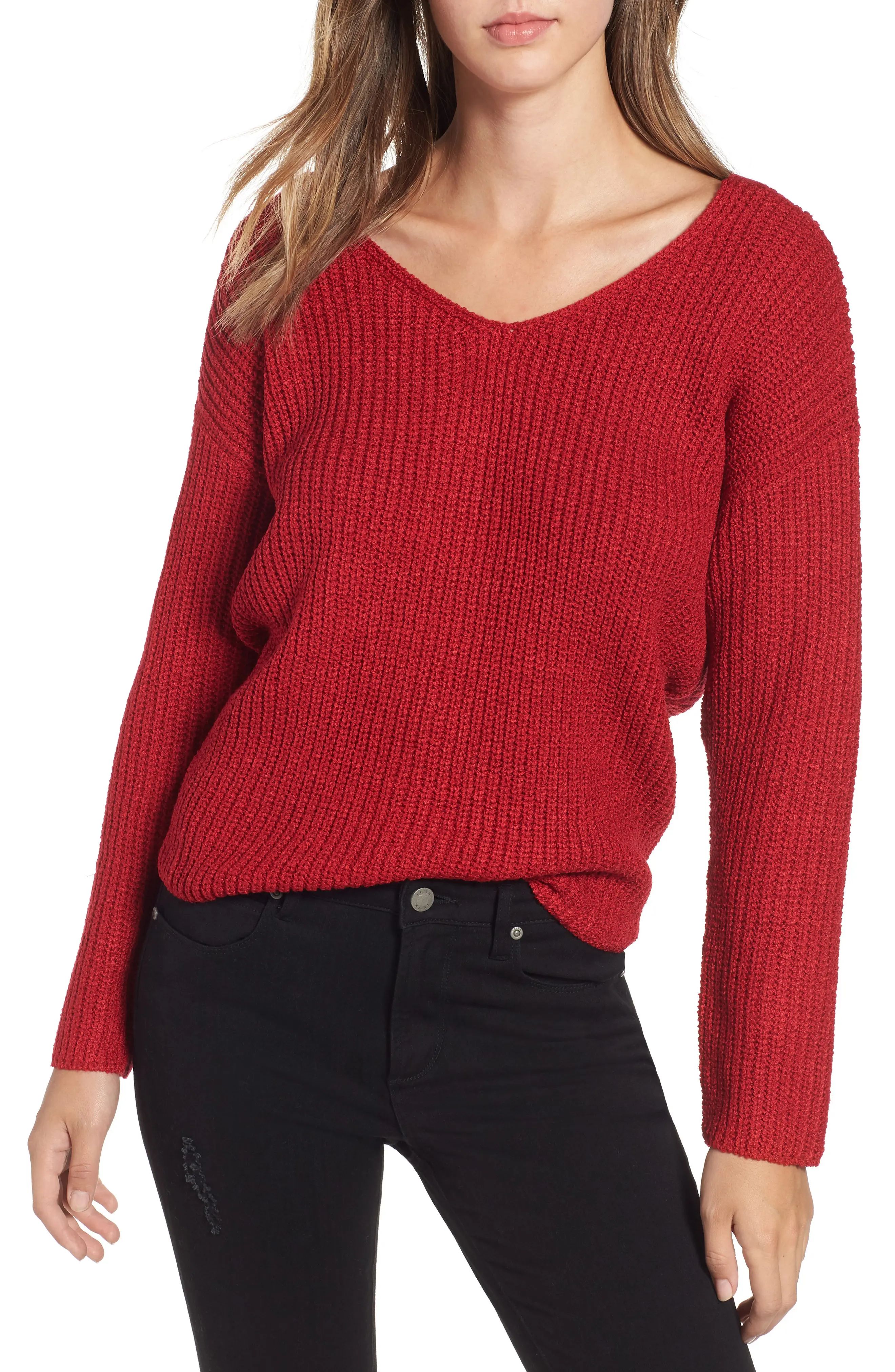 ASTR the Label Twist Back Sweater | Nordstrom