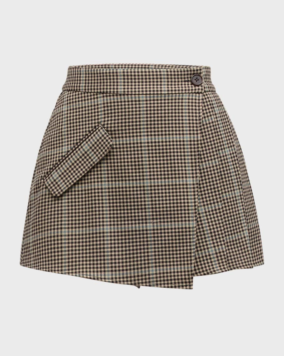 Rails Adriana Micro Check Mini Skirt | Neiman Marcus