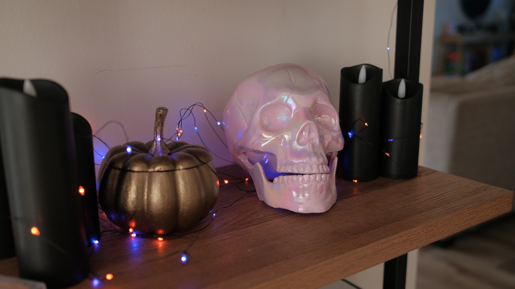 pink halloween shelf decor from target 

 #LTKHalloween #LTKSeasonal #LTKHome