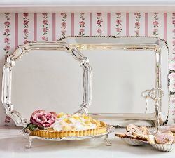 LoveShackFancy Silver Champagne Serving Tray | Pottery Barn (US)